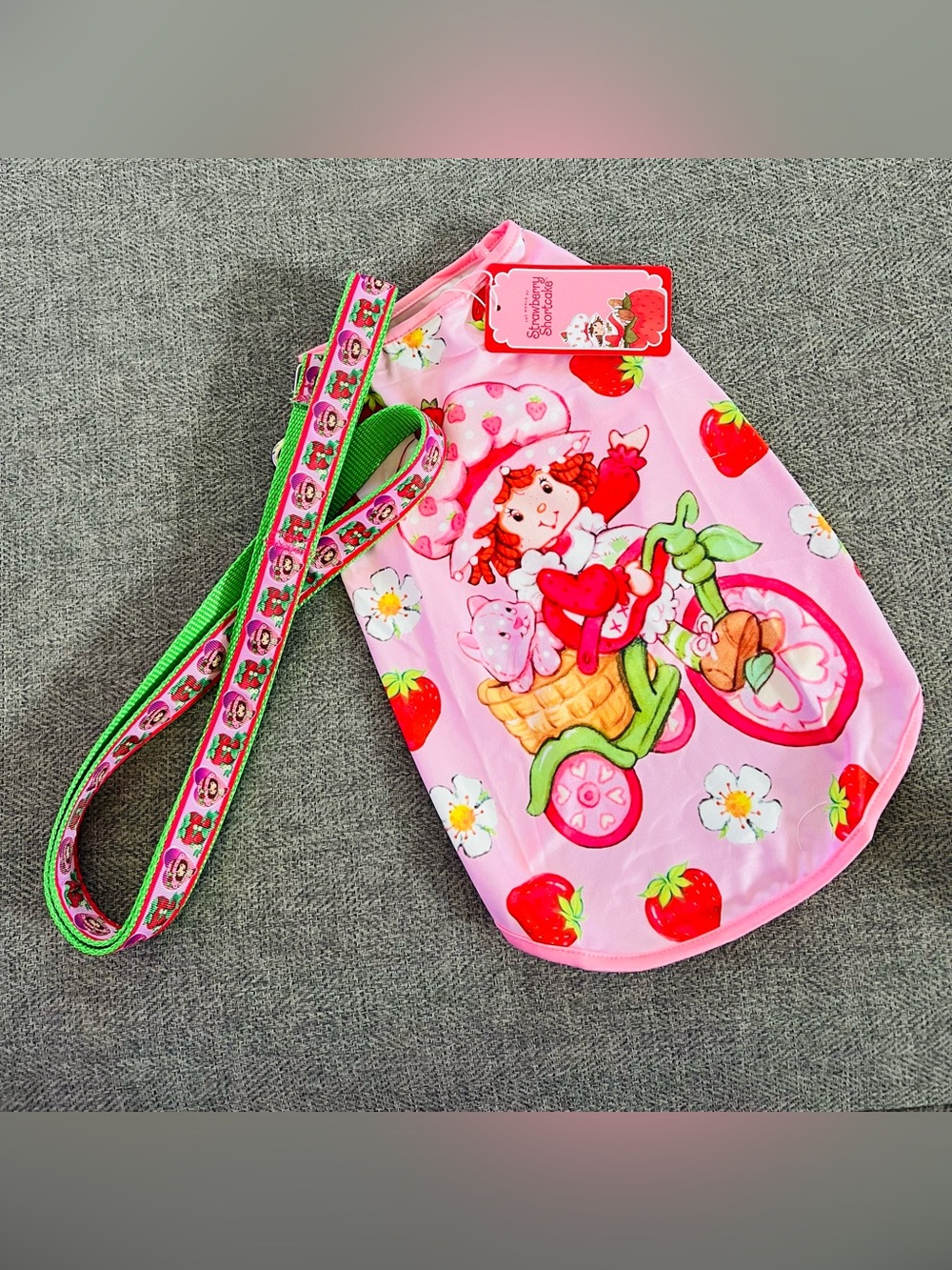 Strawberry Shortcake Dog Pet Shirt and Leash Set NWT